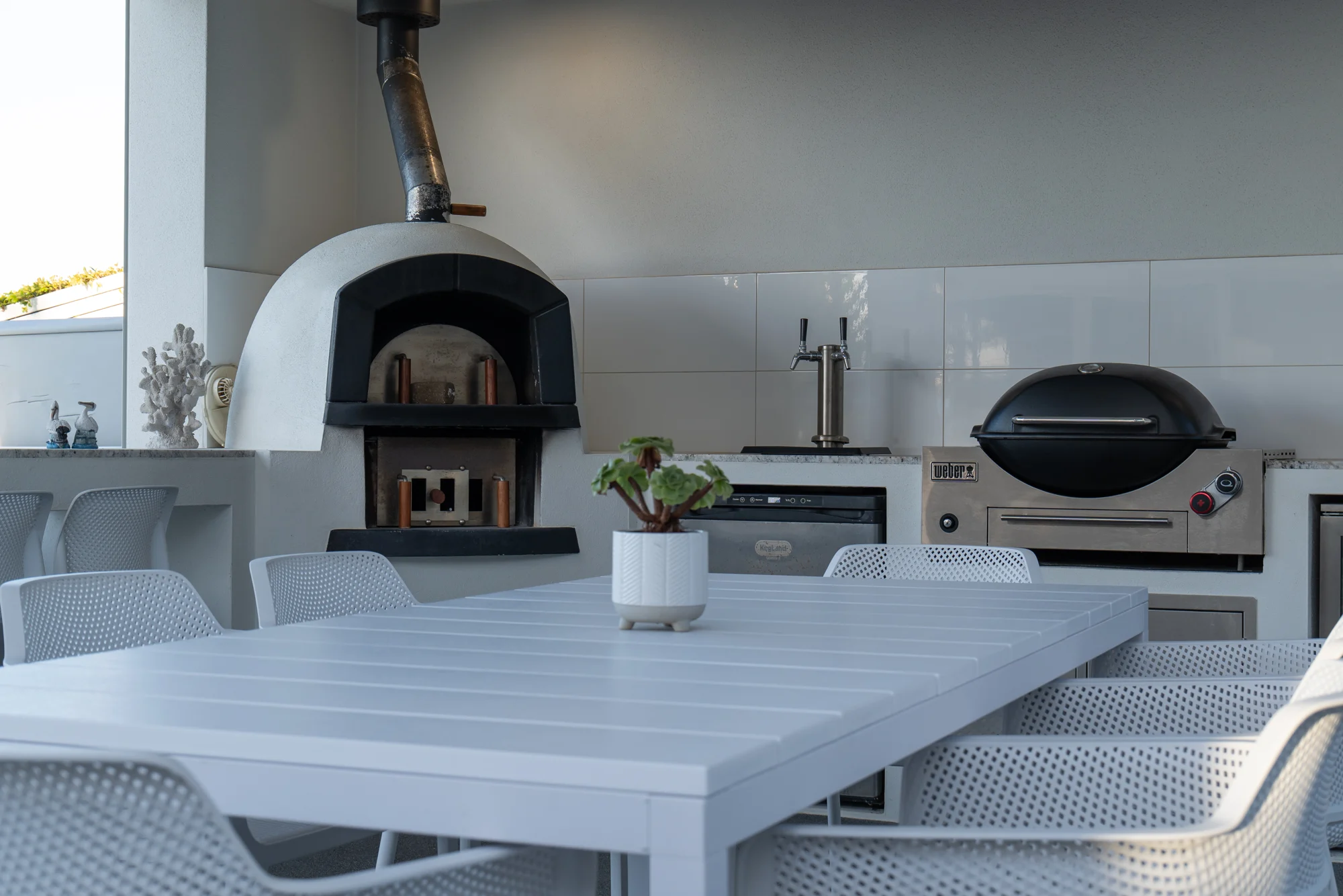 Outdoor kitchen and pizza oven